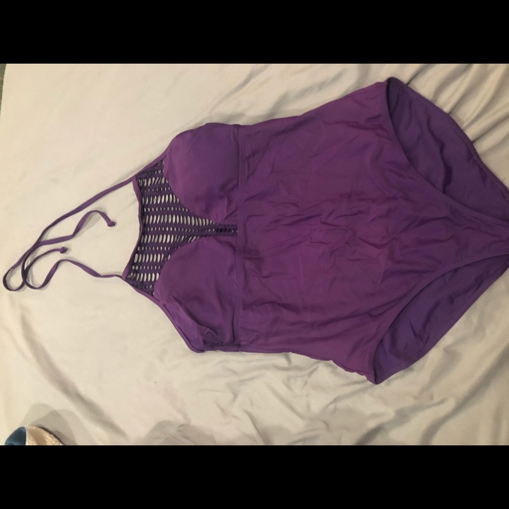 Purple bathing suit